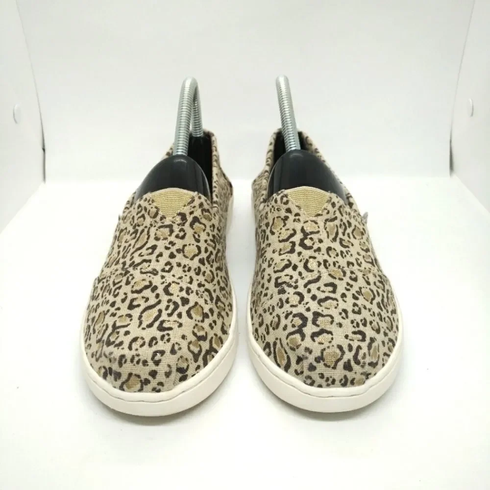 Toms Animal Print Flats Shoes Youth Girls Size 5 Y Beige,‎